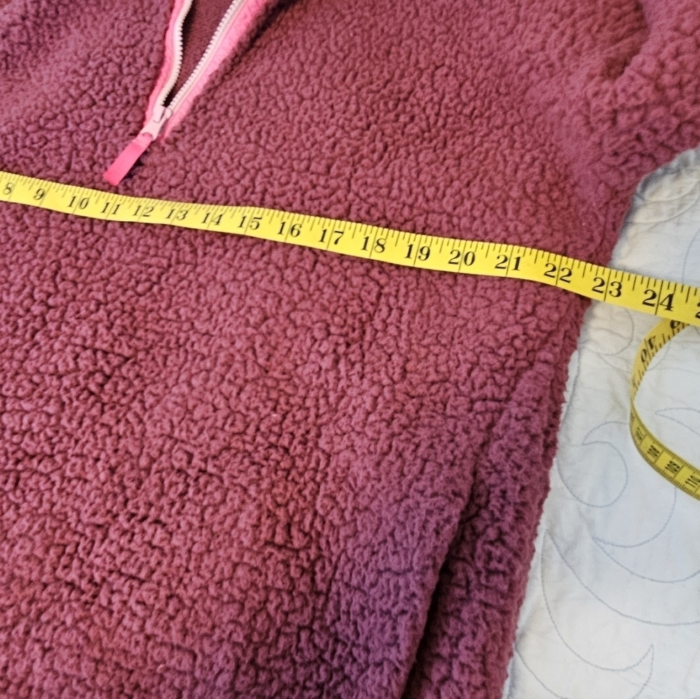 aerie Women's Pink Sherpa Fleece Jacket Size Small / Petite - Picture 8 of 8